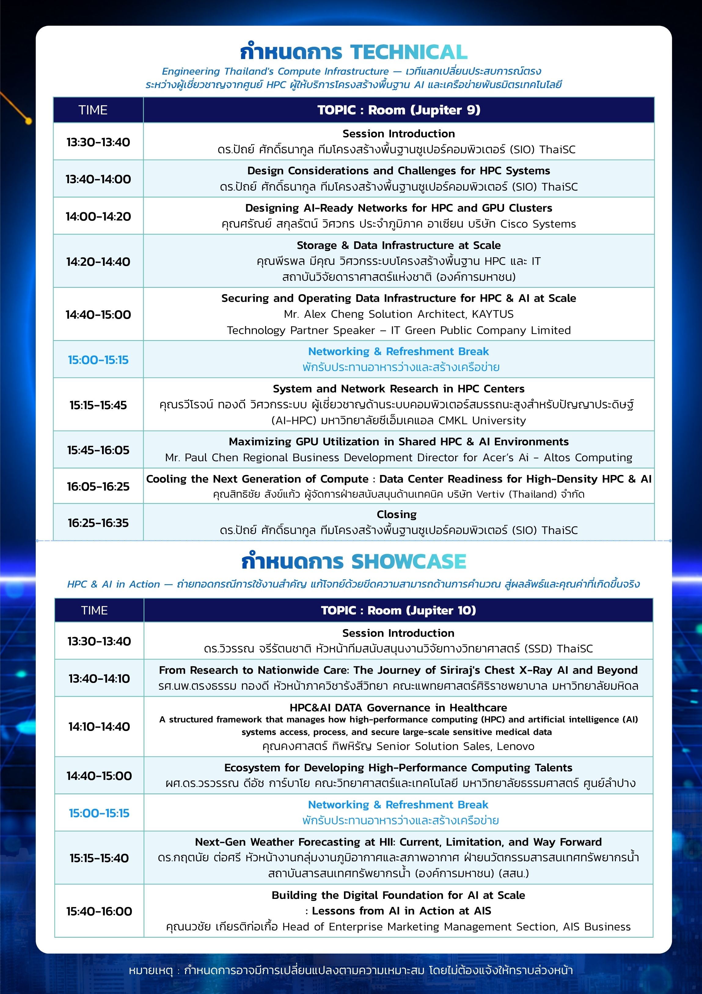 15092026Agenda workshop showcase tecnical